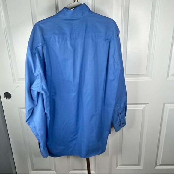 Sz L John W. Nordstrom Blue Chevron Textured Dress Shirt $135 MSRP - Picture 4 of 10